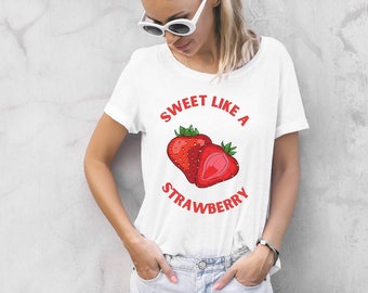 Strawberry Shirt, Funny Shirt, Summer Shirt, Strawberry Tshirt, Strawberry, Tshirt, Gift for Her, Cute Graphic Tee, top selling t shirts