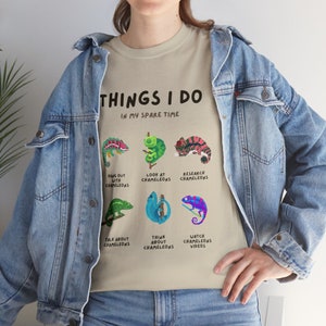 Things I do Chameleon, Chameleon Shirt, Chameleon Lover Tee, Cute Chameleon Shirt, Reptile Tshirt, Chameleon Gift, Reptile Lover Tee image 5