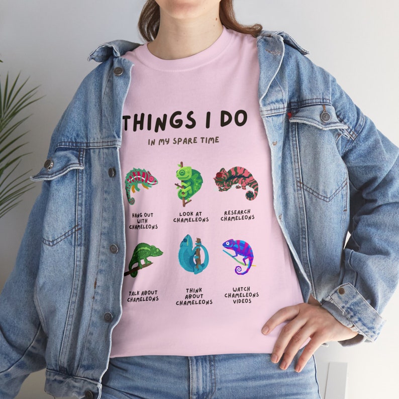 Things I do Chameleon, Chameleon Shirt, Chameleon Lover Tee, Cute Chameleon Shirt, Reptile Tshirt, Chameleon Gift, Reptile Lover Tee image 1