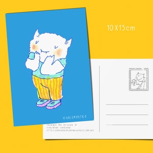 Carte postale monstre mignon
