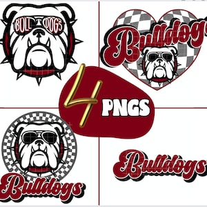 Preppy Bulldog Mascot PNG Sunglasses  Star Sunglasses Spirit Shirt High School Team Shirts Word Sublimation DTF PNG Maroon Burgundy