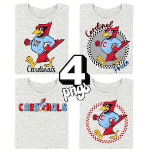 Cardinal Mascot PNG Preppy Full BodyWalking Cardinal Mascot Star Eyes Sunglasses 300 DPI Instant Digital Download For Sublimation School