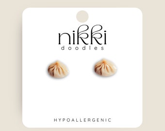 Bao Bun | Foodie | Novelty Stud Statement Earrings | Trendy Gift | Funny Earrings | Hypoallergenic | Stainless Steel Post
