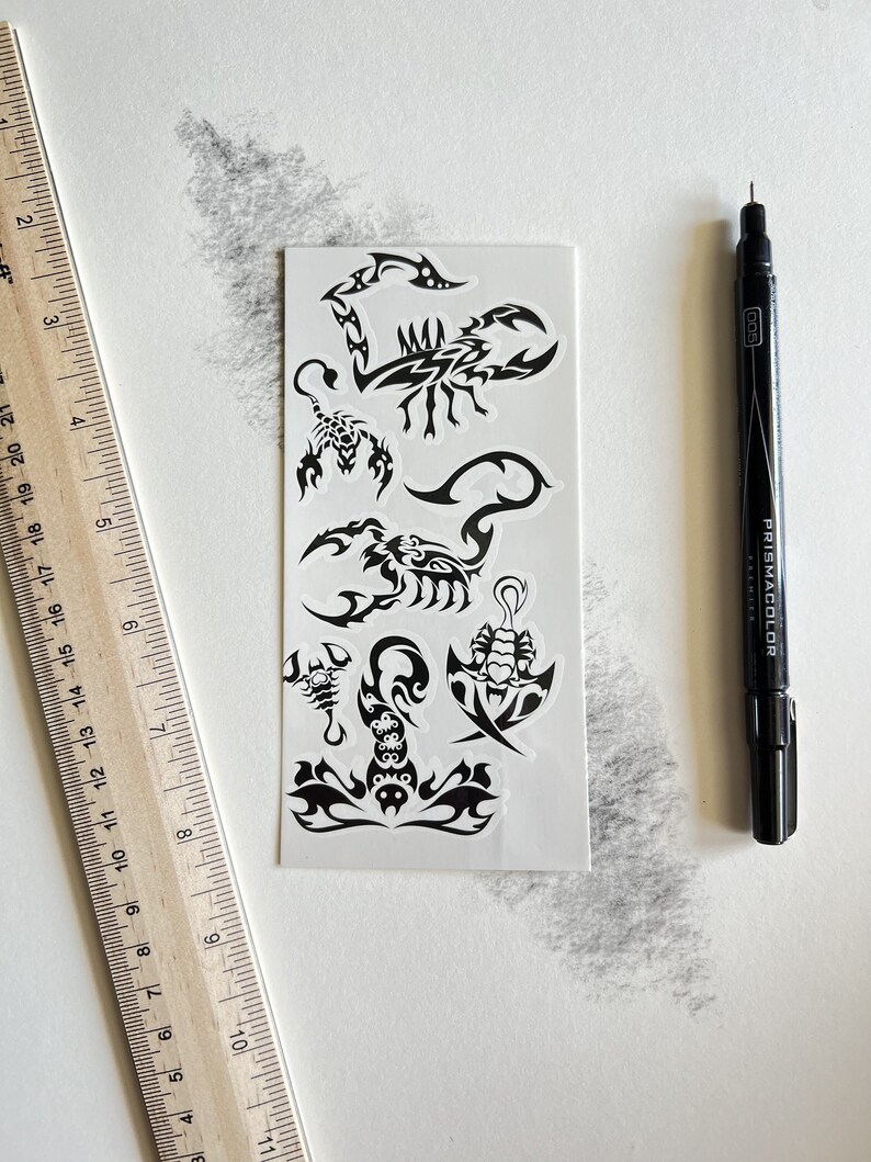 Y2K Tribal Scorpion Temporary Tattoo Etsy Australia