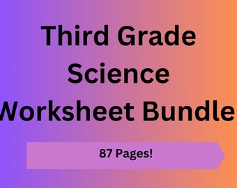 Third Grade Science Bundle | Answer Keys | Science Worksheets | Elementary Worksheets | Elementary Science | Elementary Science Worksheets
