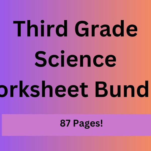 Third Grade Science Bundle | Answer Keys | Science Worksheets | Elementary Worksheets | Elementary Science | Elementary Science Worksheets