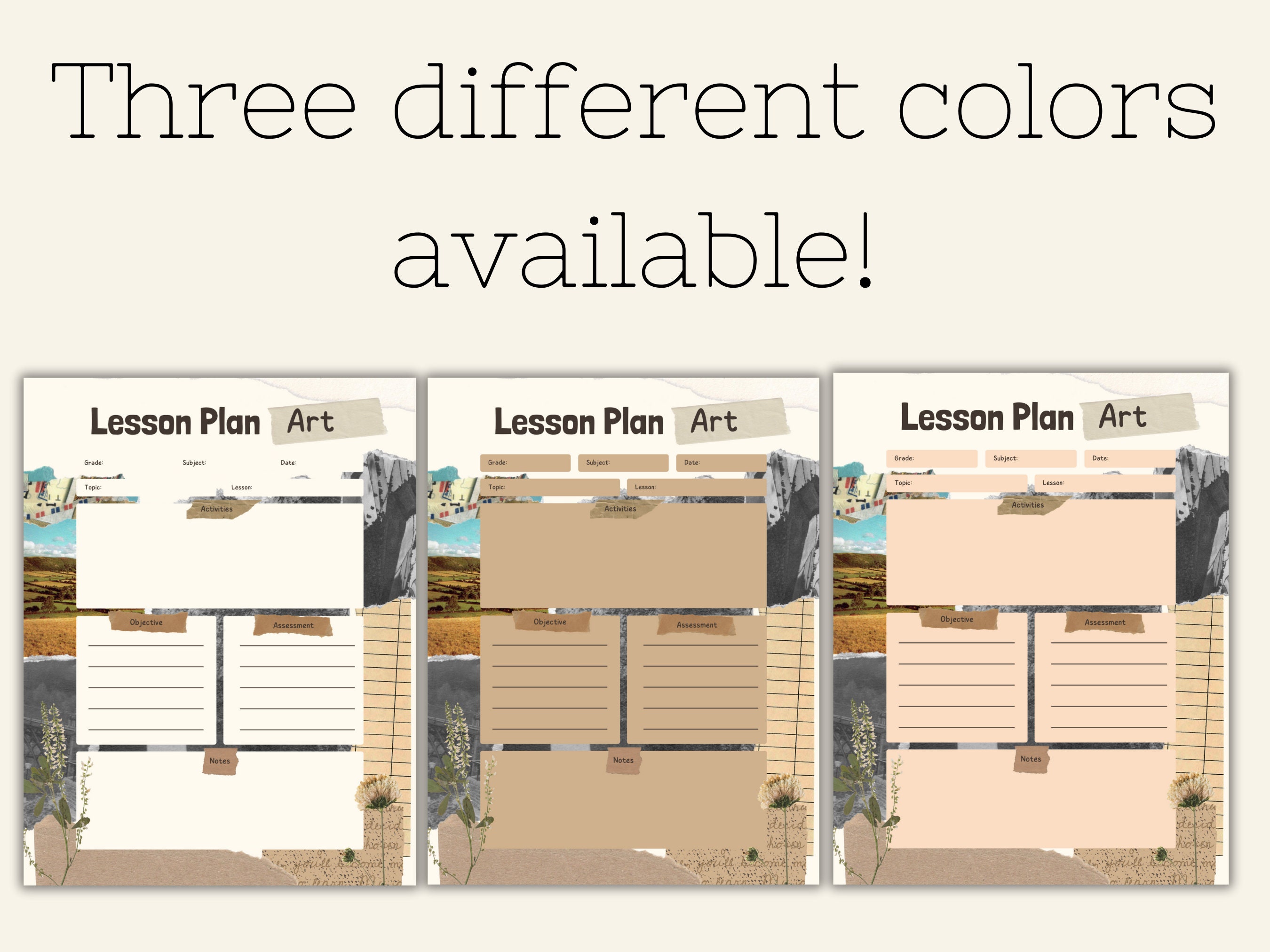 Editable daily lesson plan printable planner pages printable teacher
