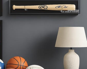 Custom UV-Protected Acrylic Baseball Bat Display Case - Wall/Table Mount Memorabilia Storage