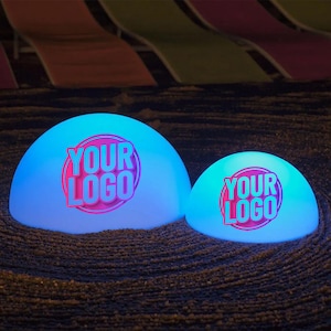 Customized Glow Light Semi-Orb Centerpiece - Event/Brand Retail Glowing Semi-Sphere - Color Changing - Indoor/Outdoor with Remote -Fast Ship