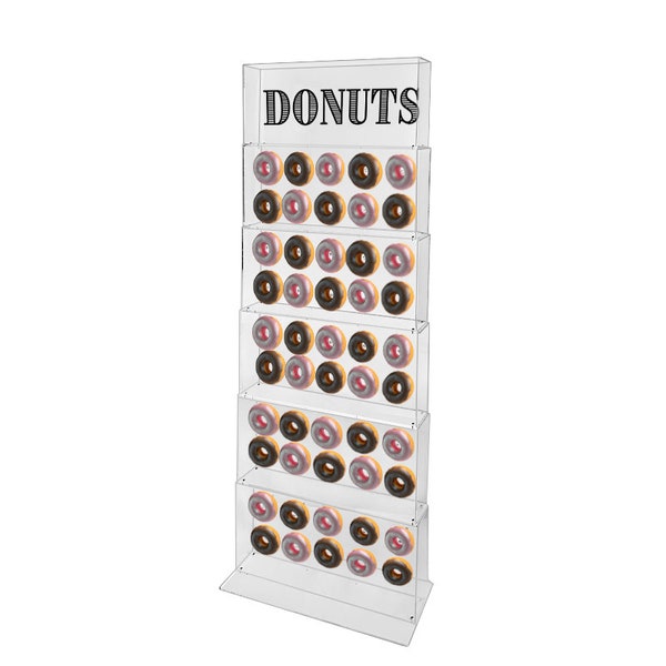 Personalized Handmade Acrylic Wedding Donut Wall - Clear Party Display for Donuts or Bagels - Custom Logo - Fast Free Shipping