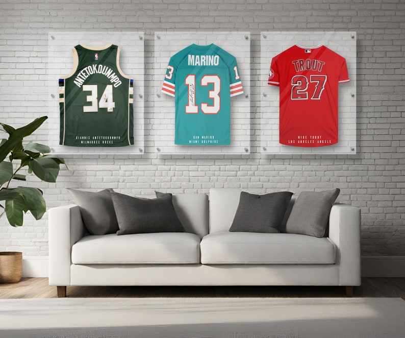 3D Deluxe Acrylic Sports Jersey Display Frame Custom Personalized Handmade UV Protecting Memorabilia Storage Case Wall Mount image 1