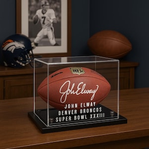 Custom Acrylic Football & Rugby Display Case - UV Protection for Memorabilia, Autographs Sports Gifts