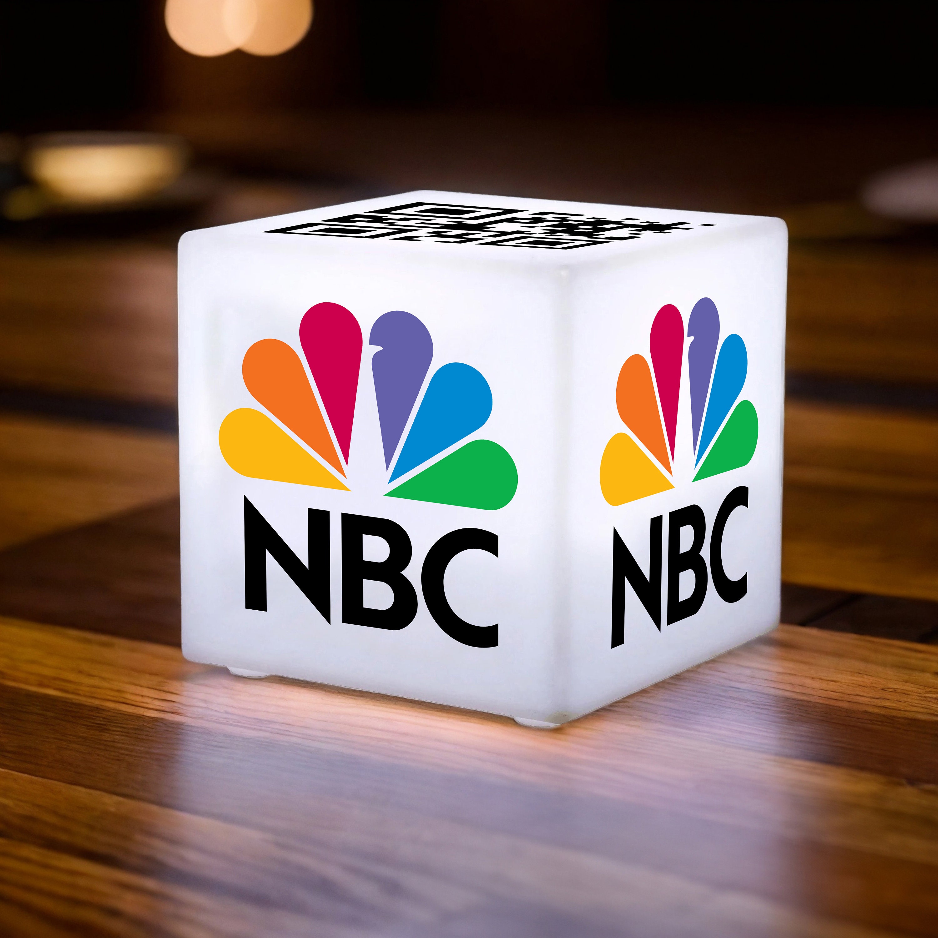 Custom Full Color Logo Glow Light Cube - Trade Show/Event/Retail Display Box Stool - Wireless Color Changing - Indoor/Outdoor - 9 Sizes