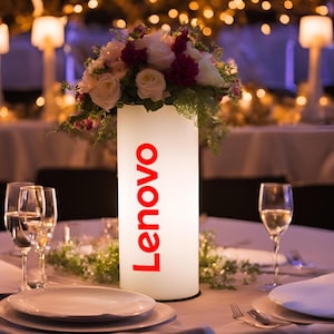 Customized Glow Light Pillar - Trade Show/Event/Retail Logo Display Column Cylinder - Color Changing - Indoor/Outdoor - Fast Shipping