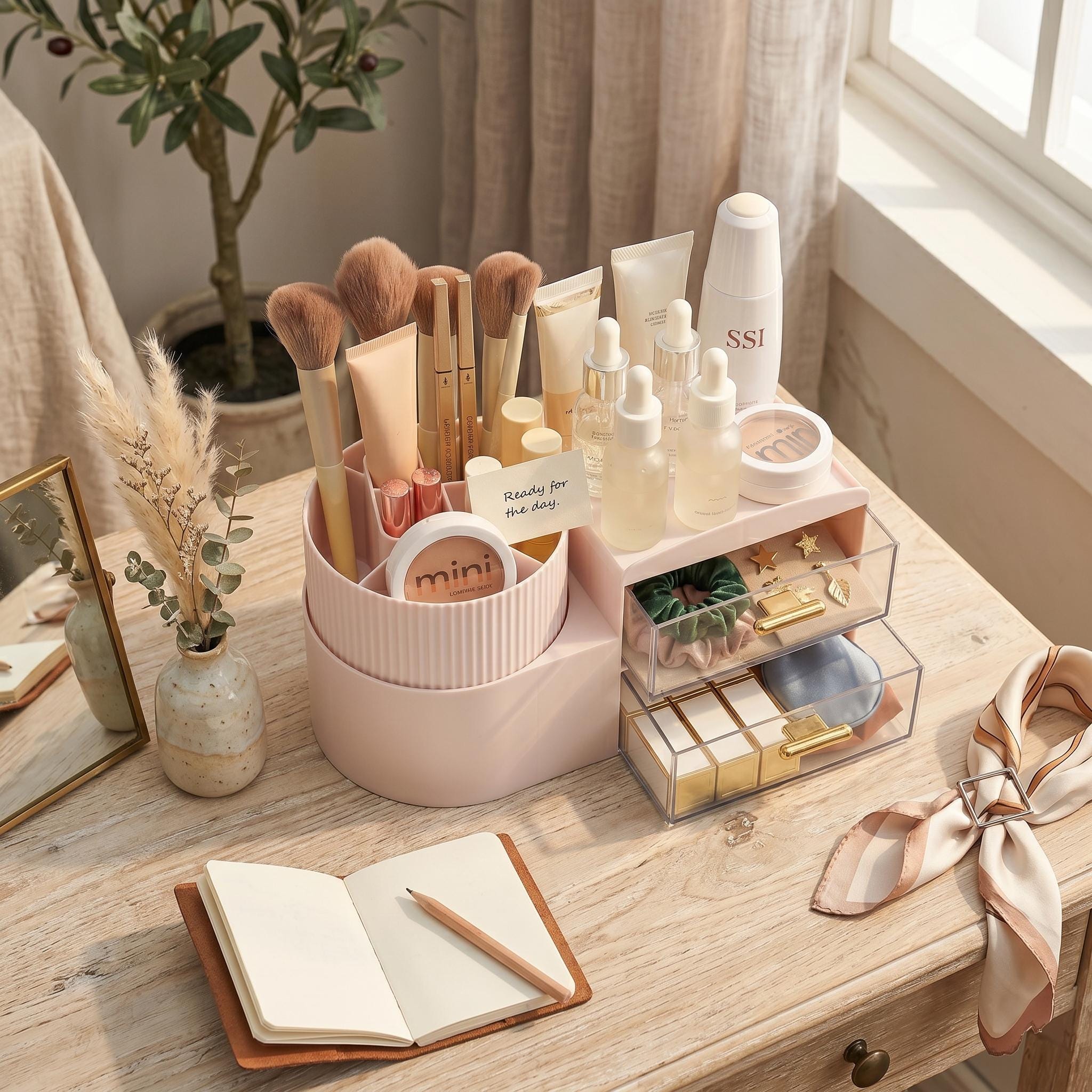 Personalized Makeup Organizer with Drawers | Custom Vanity Organizer for Cosmetics & Skincare