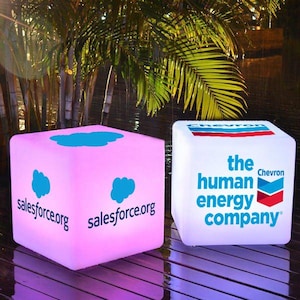 Customized Glow Light Cube - Trade Show/event/retail Logo Display Box ...