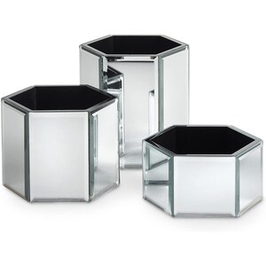 Personalized Mirrored Organizer Bins: Rose Gold or Silver Honeycomb ...