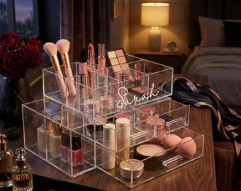 Personalized Handmade Acrylic Cosmetic Organizer