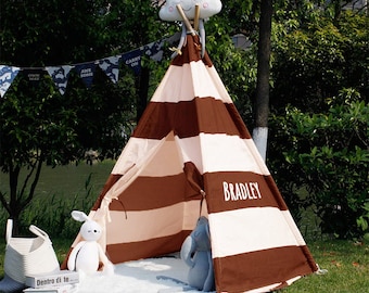 Individuell personalisierte Kinderspiel Tipi - Kind Fort Tipi für Jungen und Mädchen - verschiedene Farben