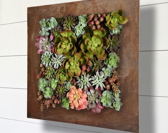 Living Wall Galvanized Steel/Zinc Succulent Planter - Wall Mounted Garden Pocket Planter - Rust Zinc - Fast Free Shipping!