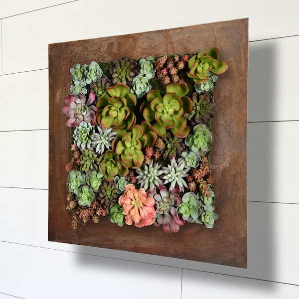 Living Wall Galvanized Steel/Zinc Succulent Planter - Wall Mounted Garden Pocket Planter - Rust Zinc - Fast Free Shipping!