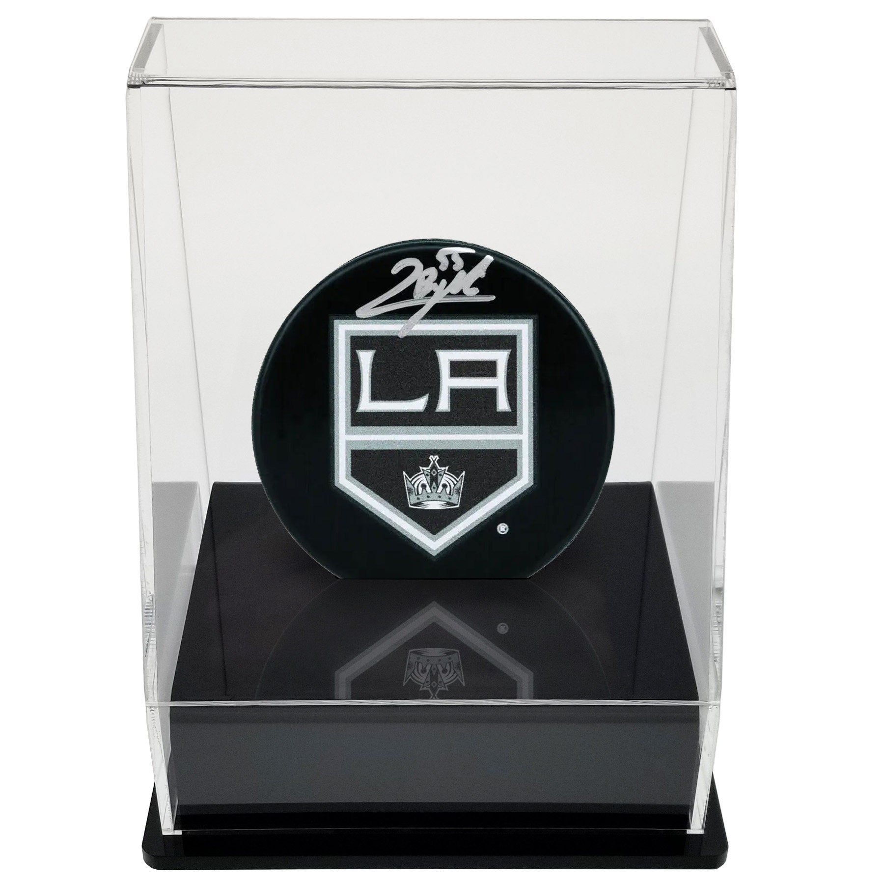 hockey puck and card display case & (120PT) Clear Flip UV Protection will help your puck keep its value Triple Hockey Puck Glass Display
