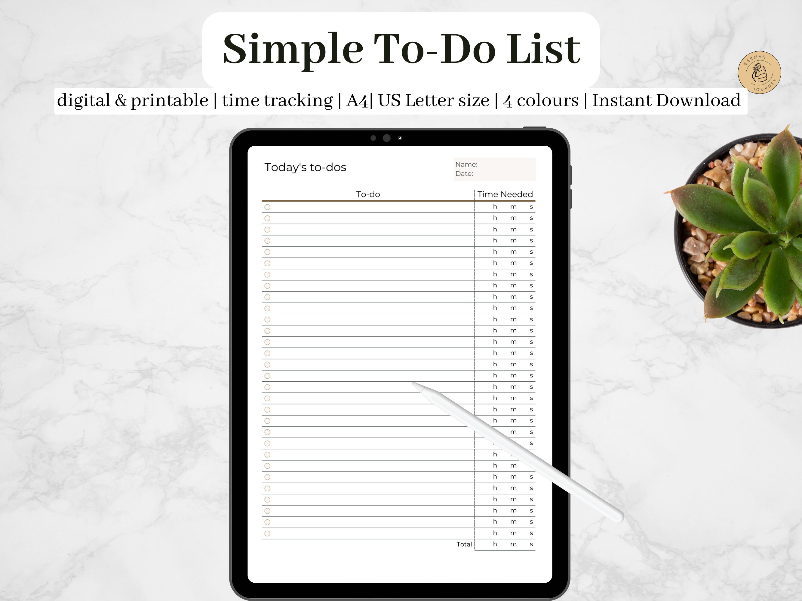 Daily Routine Optimizer Printable & Digital Daily To-do List Planner | To-do List Template ...