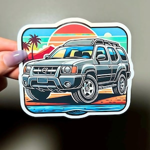 Adesivo off road Nissan Xterra SUV - Decalque retrô de aventura Xterra de primeira geração - perfeito para laptops, garrafas de água, presentes para amantes de carros