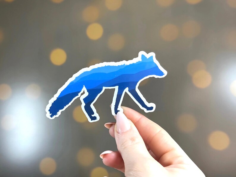 Blue Ridge Mountains Fox Sticker: North Carolina Wildlife Vinyl Decal ...