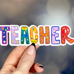 Adesivo colorido para professores, adesivos inspirados em ônibus escolar mágicos da Sra. Frizzle Dresses para professores, decoração divertida para sala de aula, presente de agradecimento aos professores