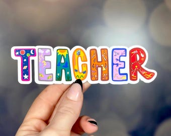 Pegatina de maestra inspirada en la Sra. Frizzle: Decoración del aula del autobús escolar mágico