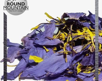 Blue Lotus Flowers Premium Herbal Tea | Nymphaea caerulea | Crushed Flowers | Lucid Dreams | Blue Water Lily | Herbalism | Sacred Tea