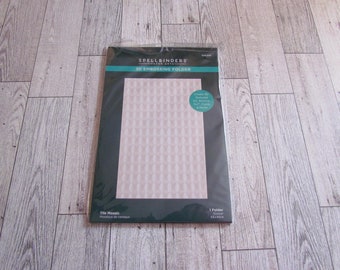 Spellbinders 3D Tile Mosaic Embossing folder