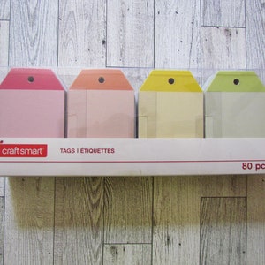 Craft Smart Chipboard Rainbow color Tags