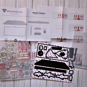 Diamond Press Holiday Front Porch carimba e morre