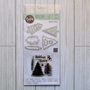 Sizzix Winter Tree framelits w/stamps set