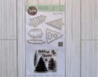 Sizzix Winter Tree Framelits w/Stamps set