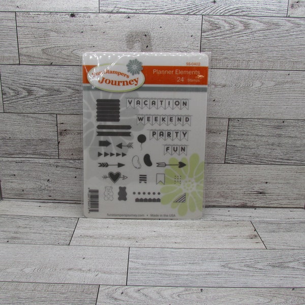 Fun Stampers Journey Planner Elements Cling Stamps