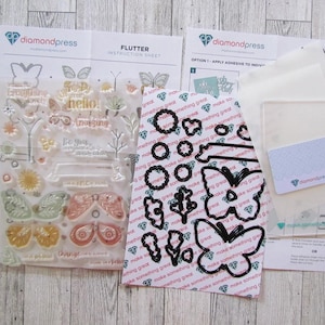 Diamond Press Flutter Butterfly Stamp and Die set