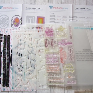 Diamond Press Halloween / Fall Stencils, Stamp and Die set