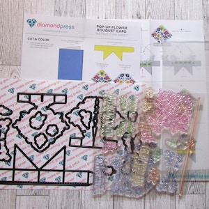 Diamond Press Pop-Up Flower Bouquet stamp and die set