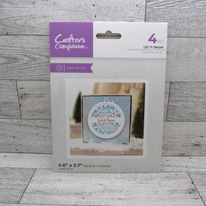 Conjunto de carimbos e matrizes Crafter's Companion Let is Snow