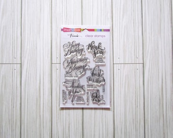 Stampendous Brushed Messages Clear stamp set
