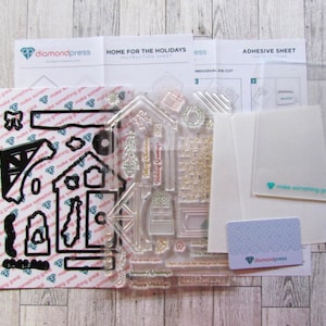Diamond Press Home for the Holidays Stamp and Die set