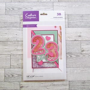 Conjunto de carimbos e matrizes Crafter's Companion Shaker Numbers