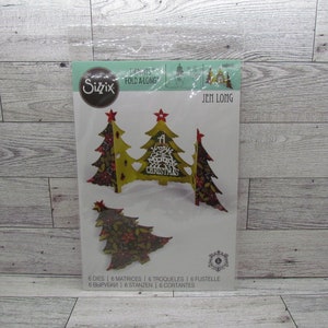 Conjunto de matrizes para cartão Sizzix Christmas Tree Fold-A-Long
