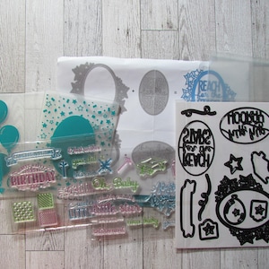 Diamond Press Occasions Stamp, Die and Embossing folder Set