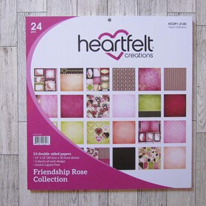 Heartfelt Creations Friendship Rose 12 x 12 Paper Pad
