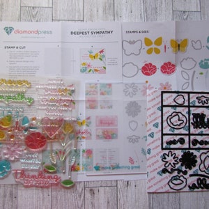 Set d'estampes et de matrices pour carte de sympathie sans fin Diamond Press