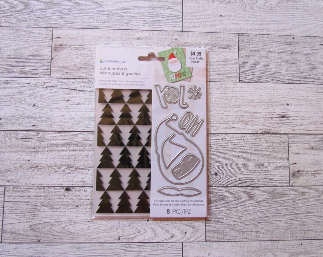 Momenta Christmas Tree Embossing Folder and Santa Die Etsy